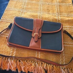 Dooney & Bourke Legal Brief blue and tan